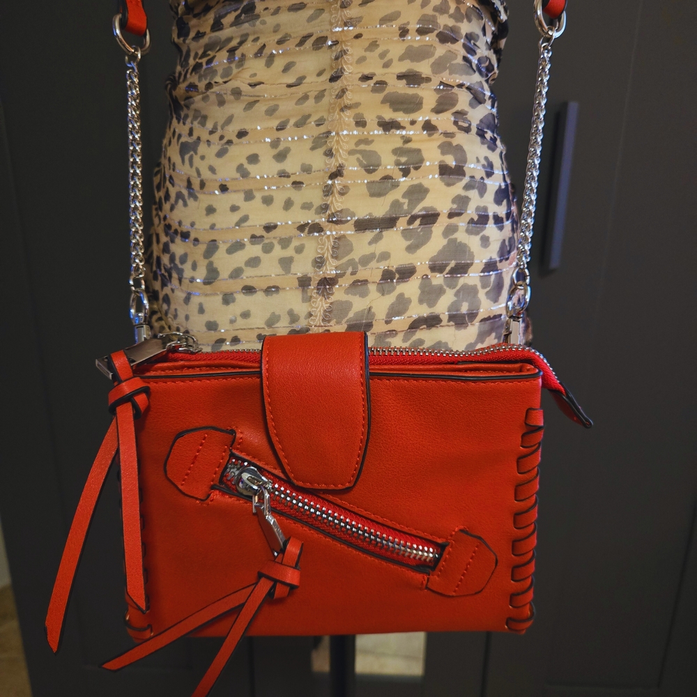 BCBGeneration Red Leather Crossbody Bag